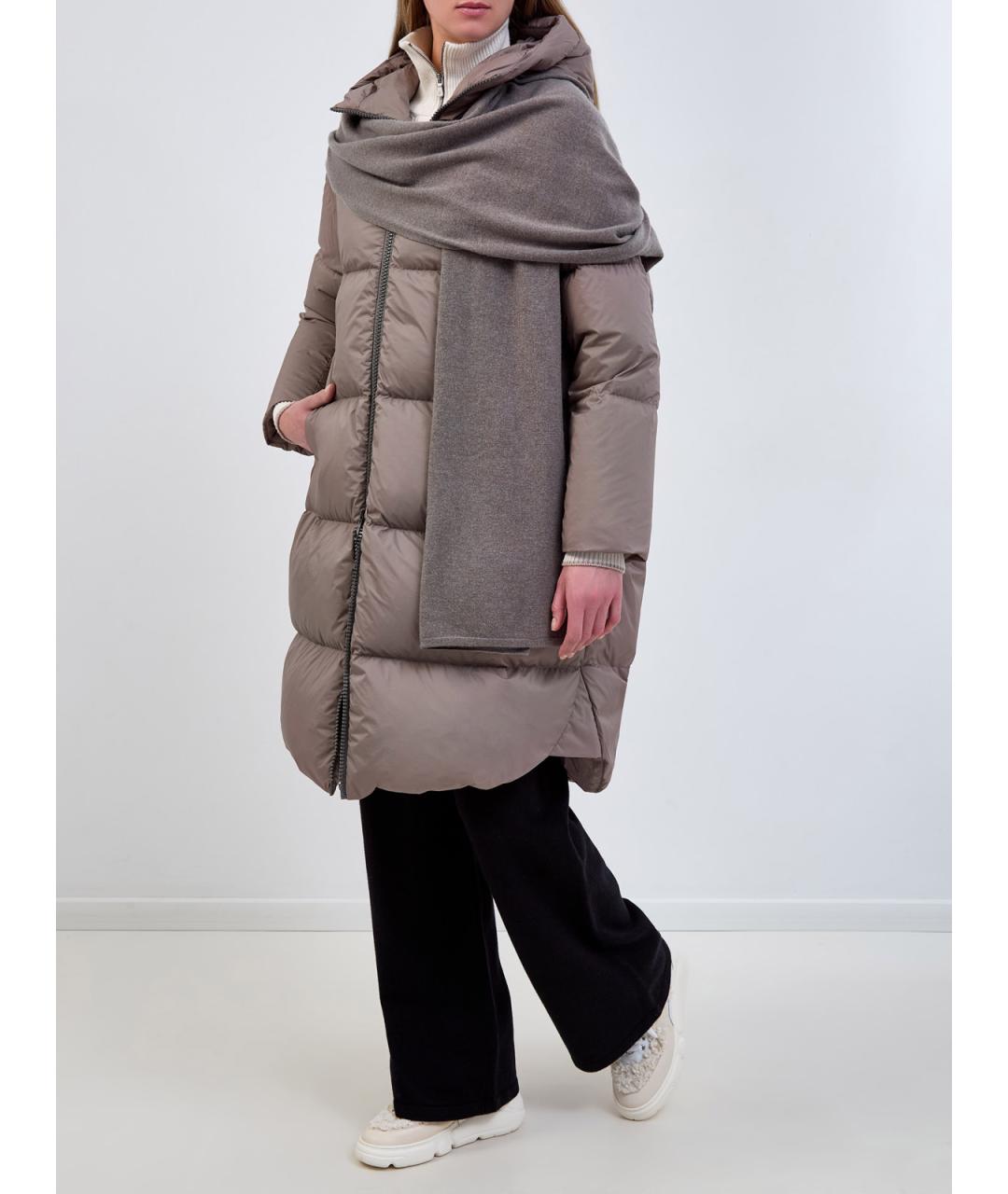 HERNO Коричневый полиамидовый пуховик, фото 2