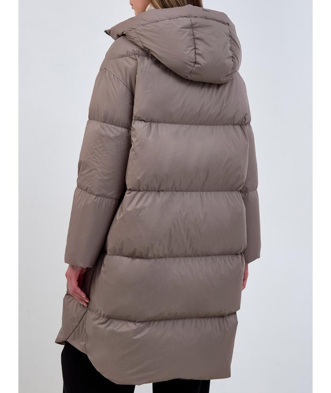 HERNO Коричневый полиамидовый пуховик, фото 4