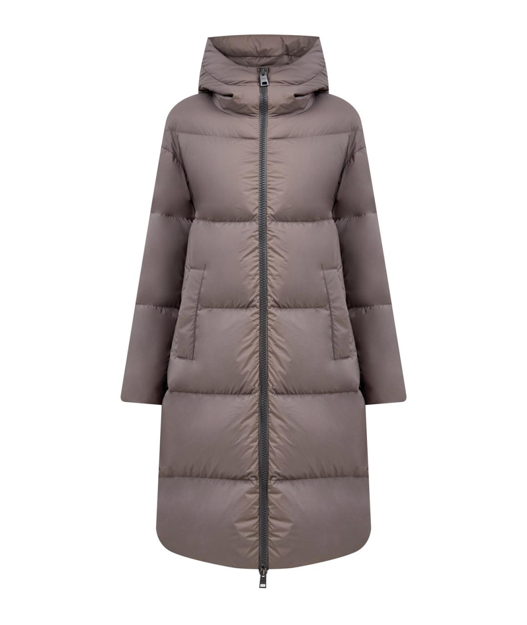 HERNO Коричневый полиамидовый пуховик, фото 1