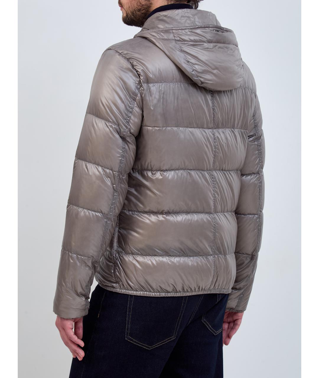 HERNO Серый полиамидовый пуховик, фото 4