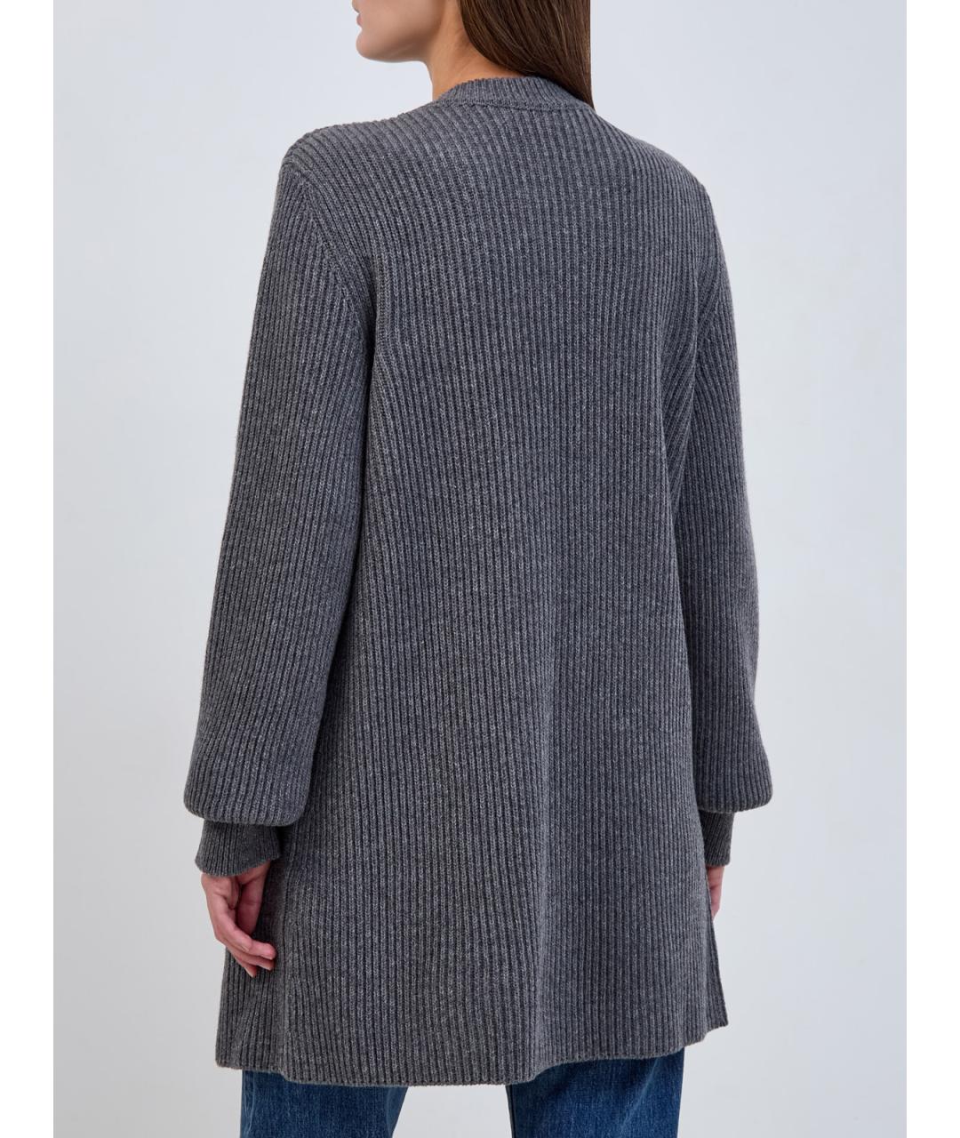 JIL SANDER Серый шерстяной джемпер / свитер, фото 4
