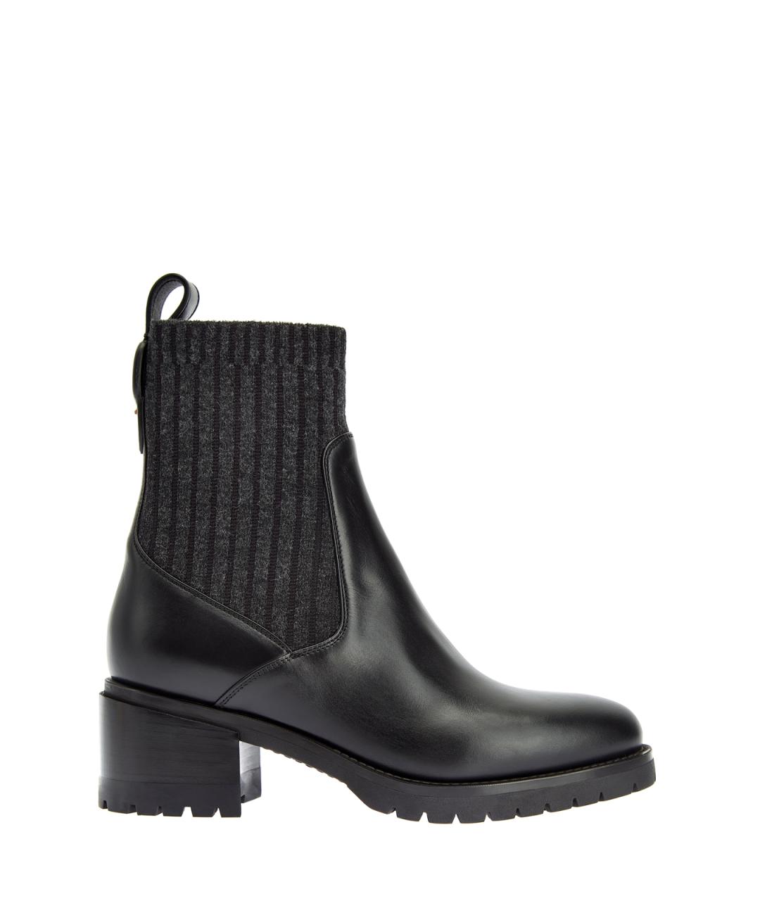 SANTONI Черные кожаные ботинки, фото 1