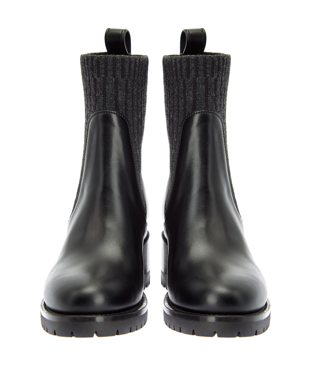 SANTONI Черные кожаные ботинки, фото 6