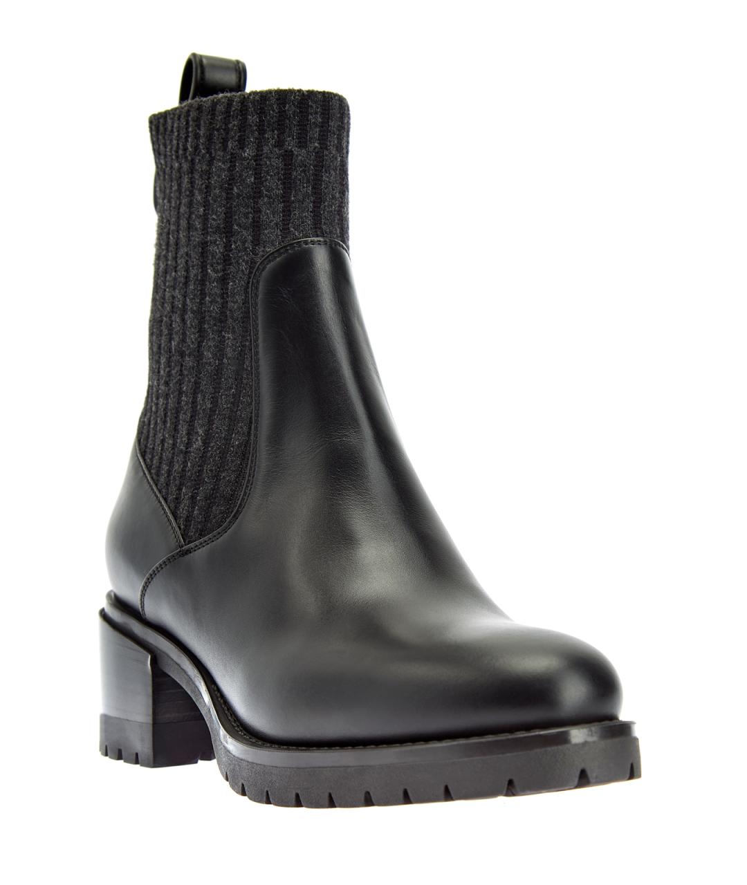 SANTONI Черные кожаные ботинки, фото 3