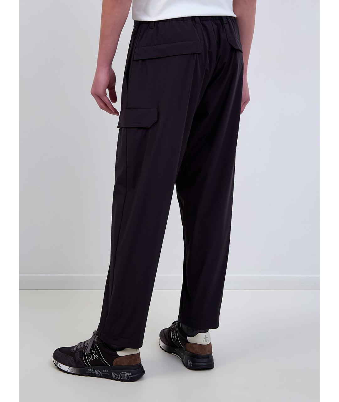 HERNO Черные полиамидовые повседневные брюки, фото 4