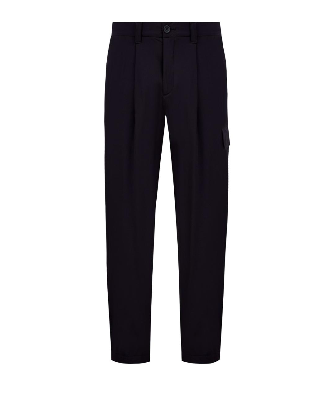 HERNO Черные полиамидовые повседневные брюки, фото 1