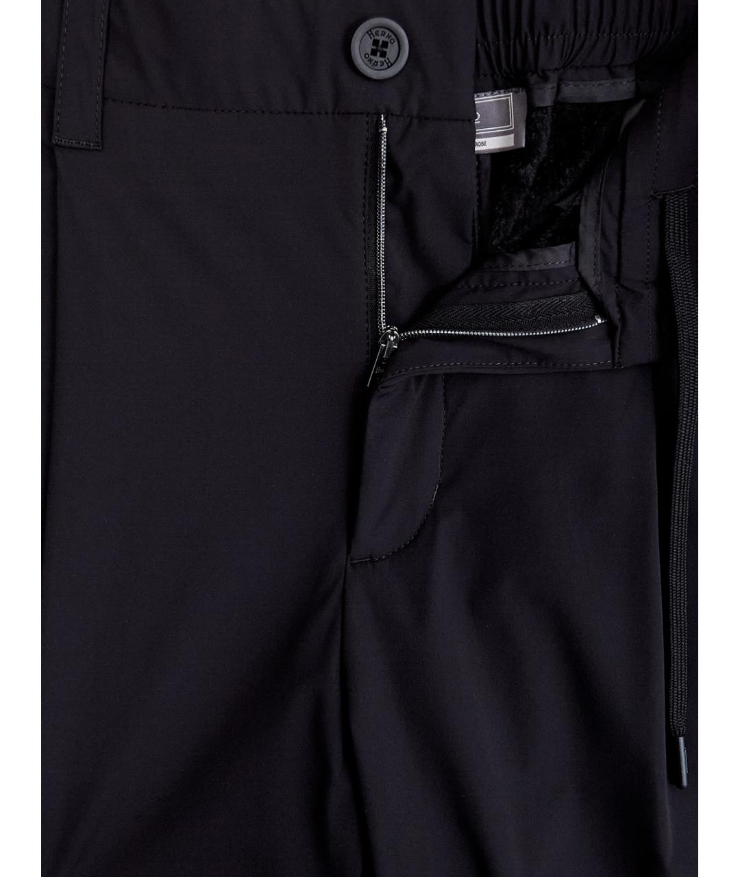 HERNO Черные полиамидовые повседневные брюки, фото 6