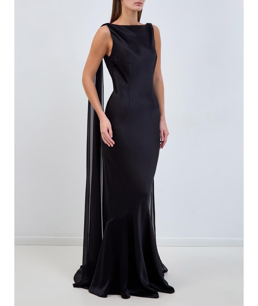 Retrofete Черное ацетатное вечернее платье, фото 3
