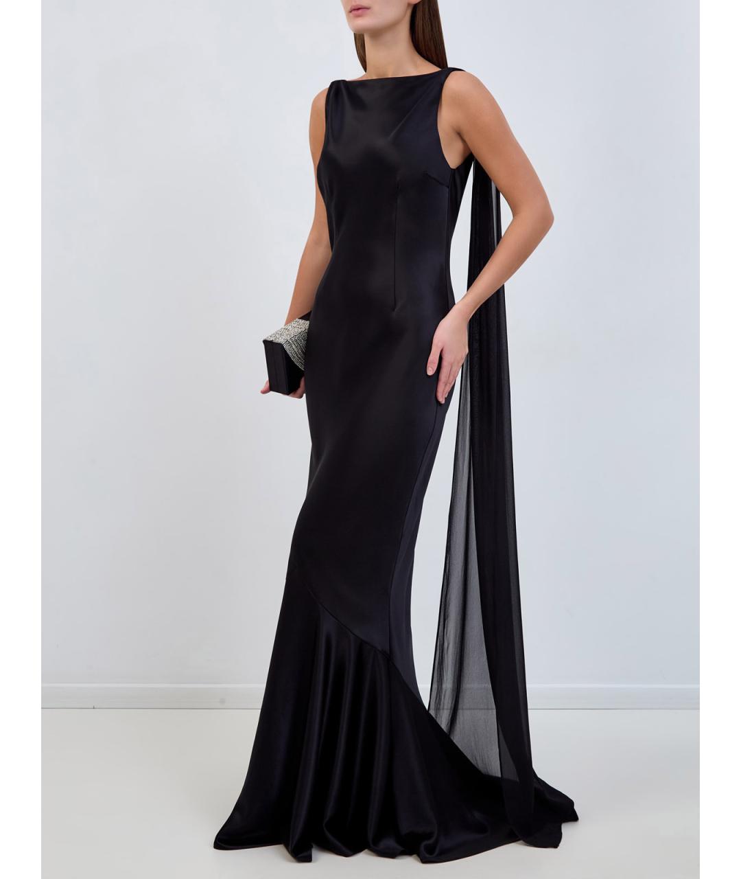 Retrofete Черное ацетатное вечернее платье, фото 2