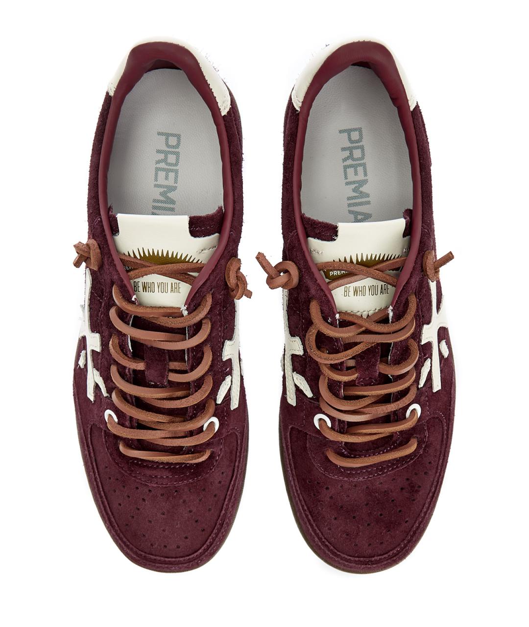 PREMIATA Бордовые замшевые кеды, фото 5