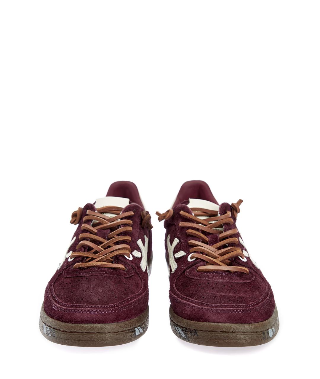 PREMIATA Бордовые замшевые кеды, фото 6