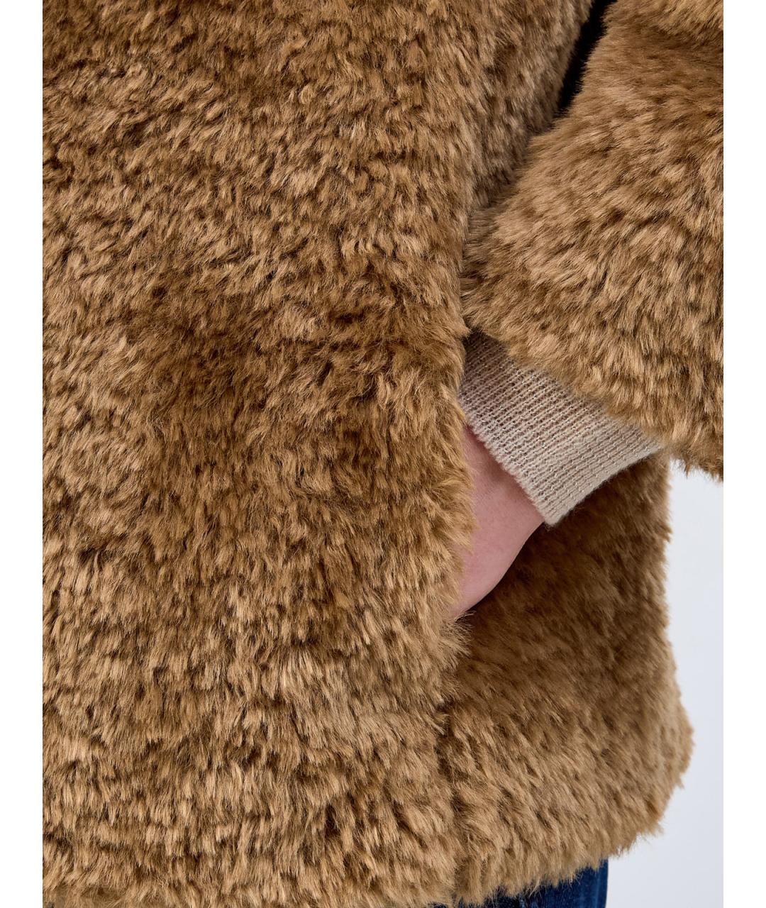 HERNO Коричневая полиэстеровая шуба, фото 5