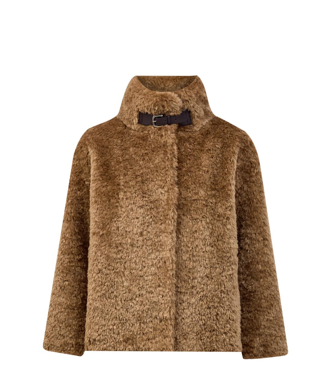 HERNO Коричневая полиэстеровая шуба, фото 1