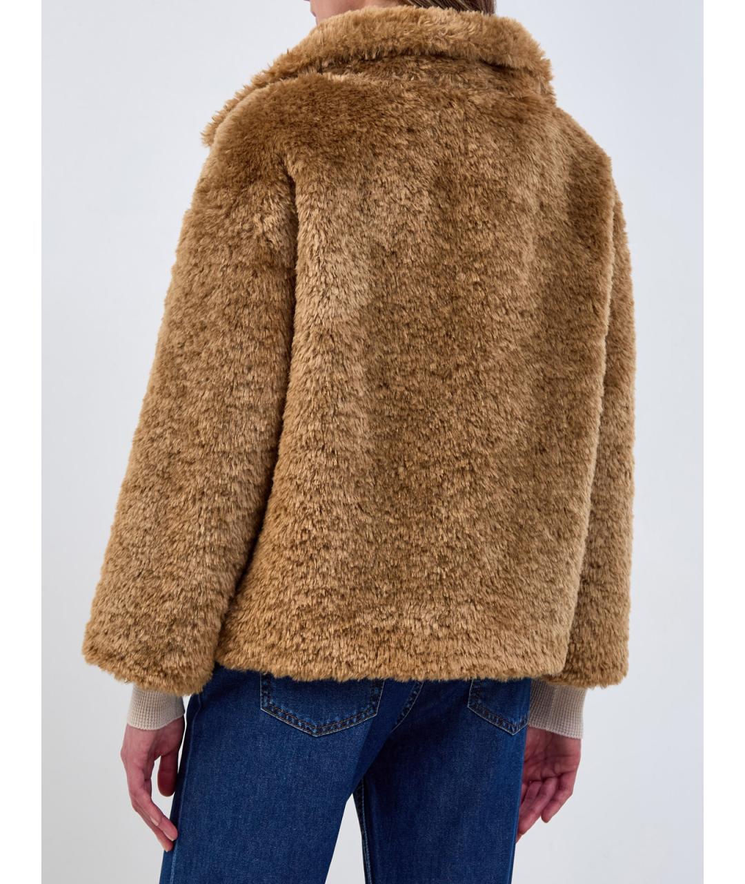 HERNO Коричневая полиэстеровая шуба, фото 4