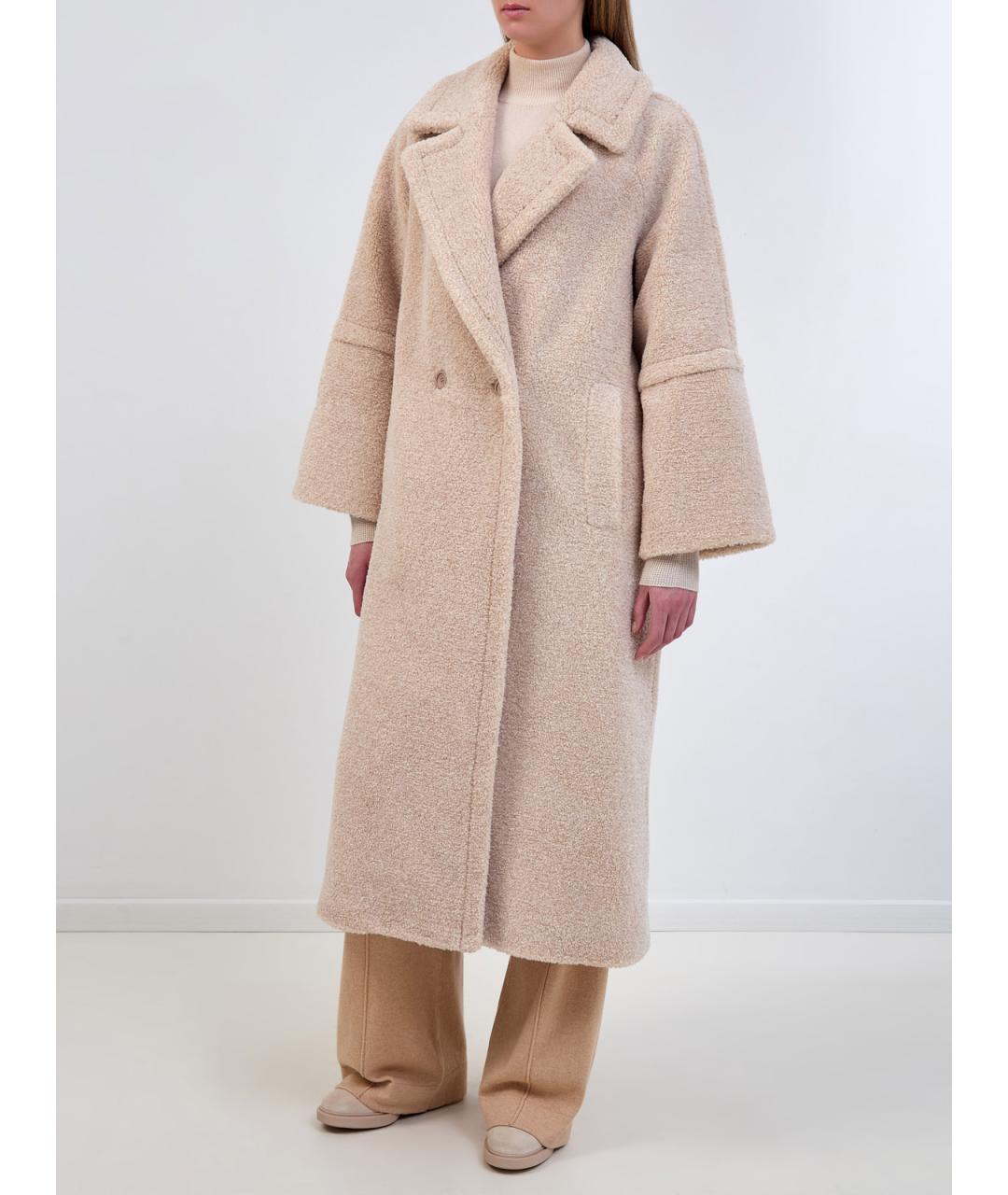 HERNO Бежевое полиэстеровое пальто, фото 3