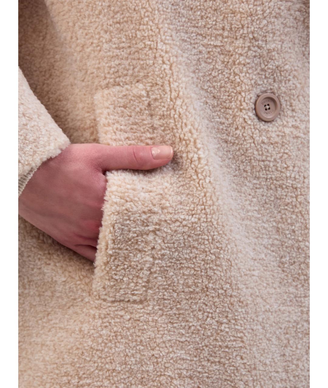 HERNO Бежевое полиэстеровое пальто, фото 5