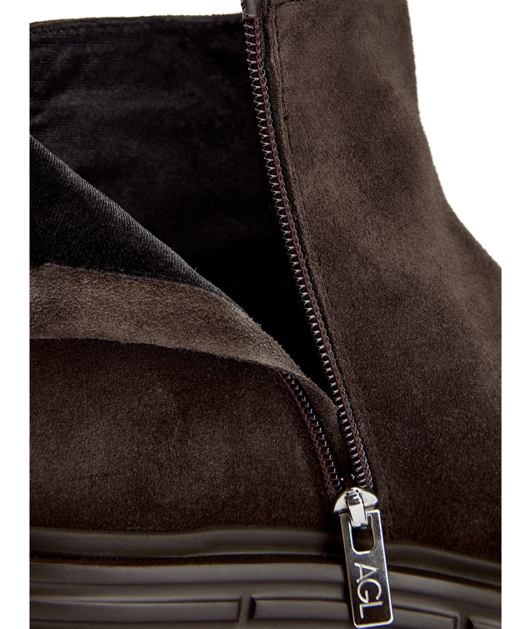 AGL Коричневые замшевые ботильоны, фото 7