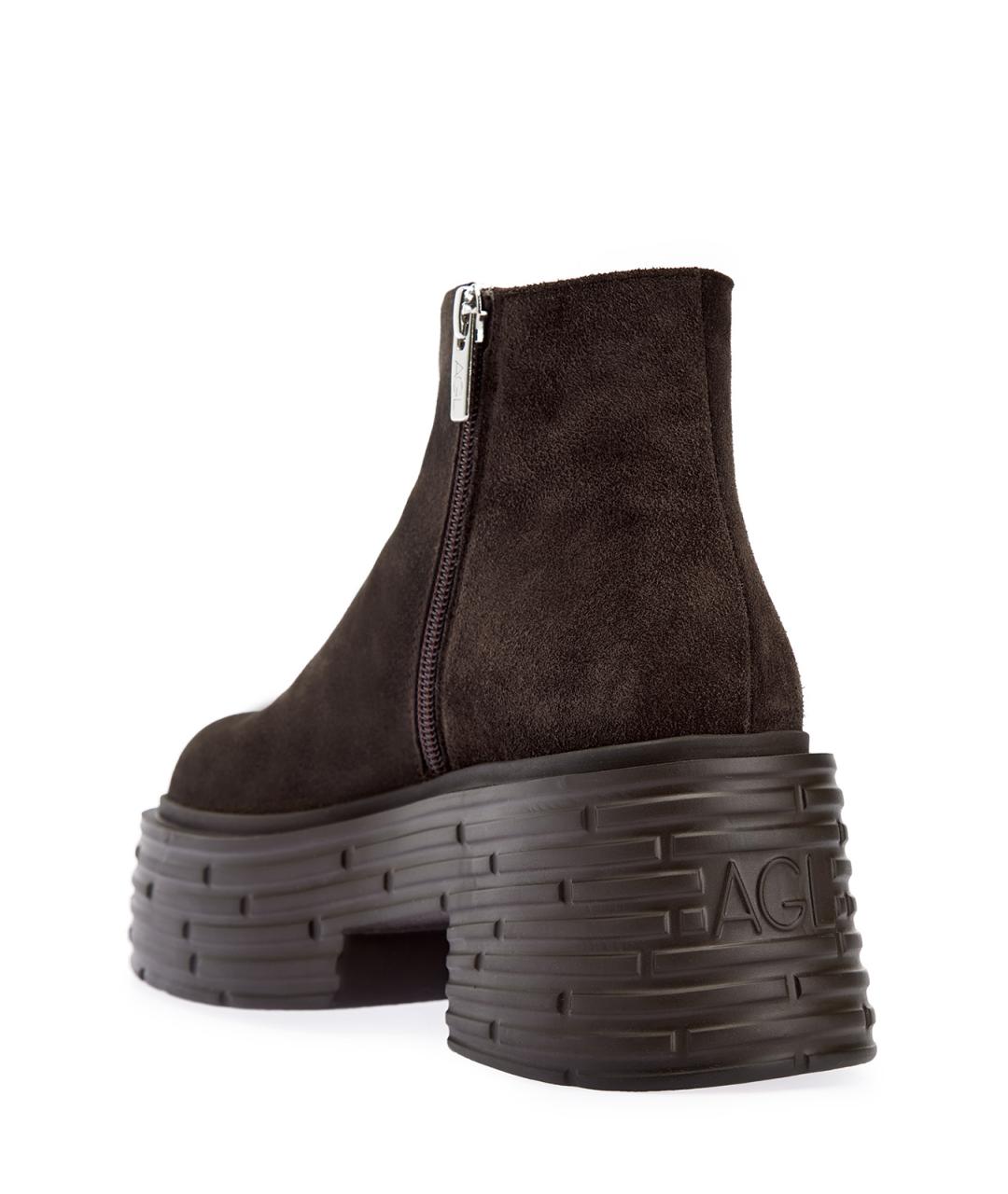 AGL Коричневые замшевые ботильоны, фото 4