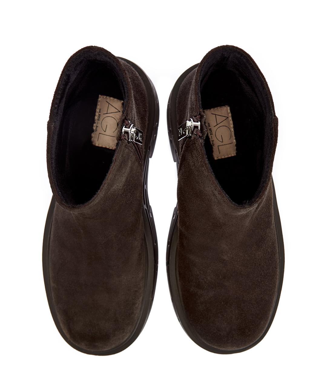 AGL Коричневые замшевые ботильоны, фото 5