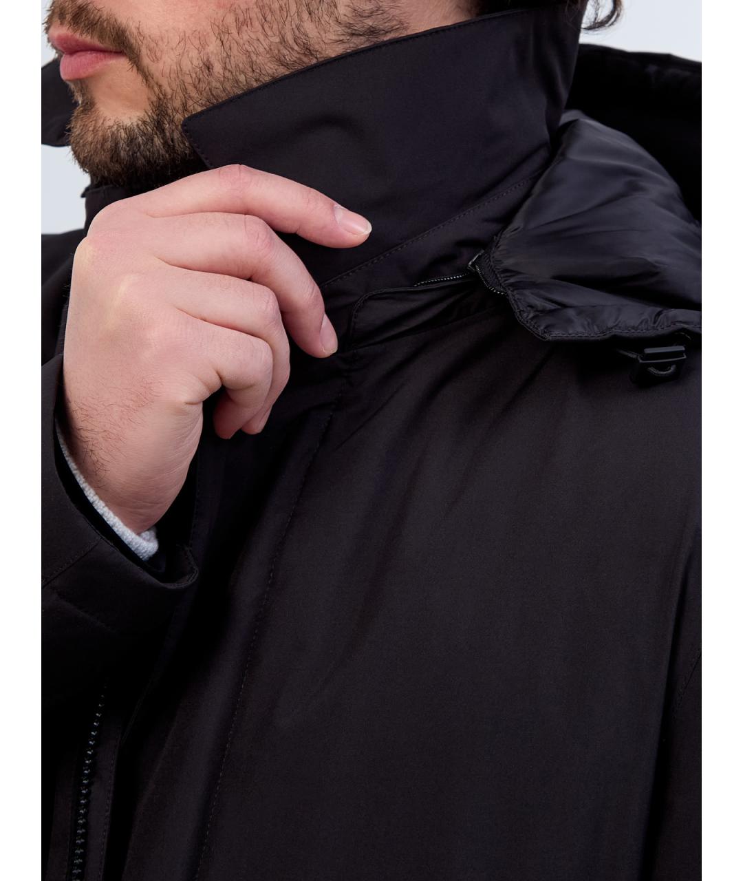 HERNO Черный полиэстеровый пуховик, фото 5