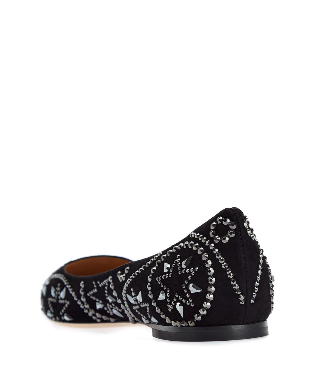 LORENA ANTONIAZZI Черные замшевые балетки, фото 4