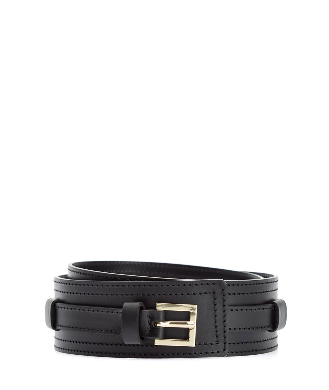LORENA ANTONIAZZI Черный кожаный ремень, фото 1