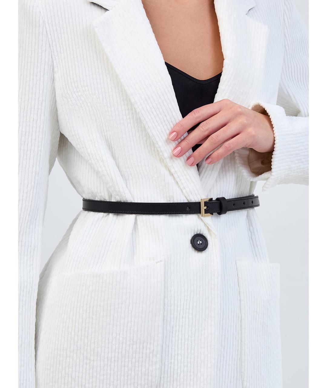 LORENA ANTONIAZZI Черный кожаный ремень, фото 3