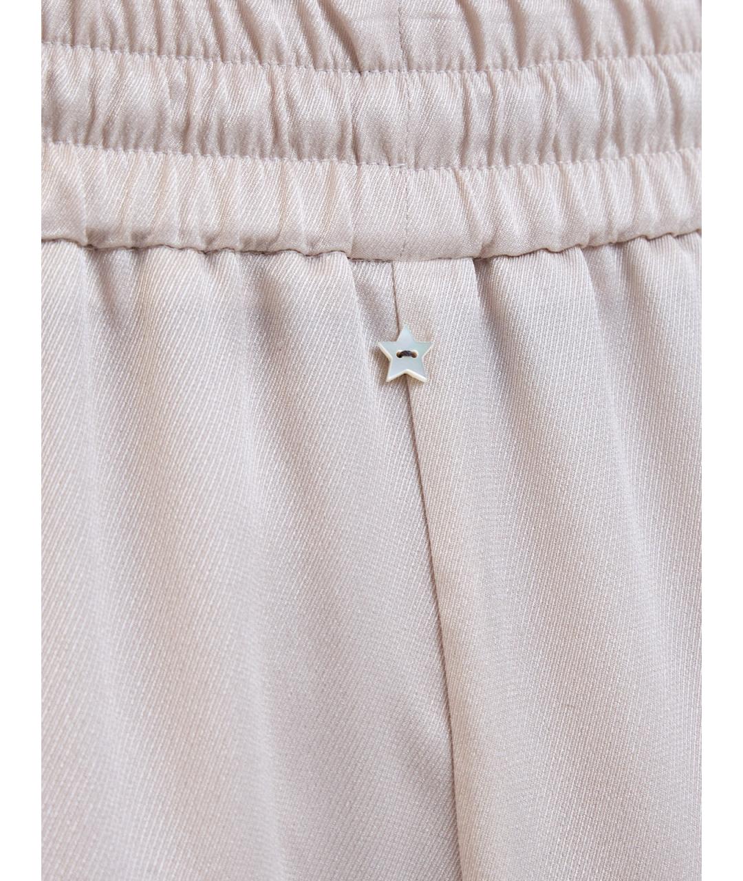 LORENA ANTONIAZZI Бежевые ацетатные прямые брюки, фото 5