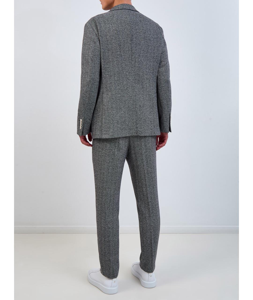BRUNELLO CUCINELLI Серый классический костюм, фото 4