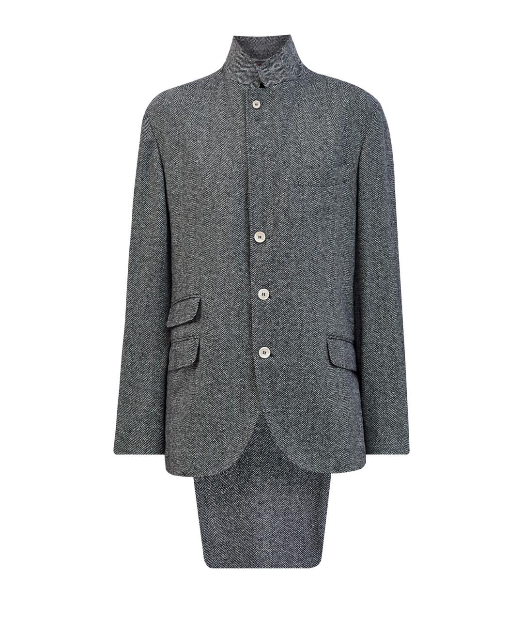 BRUNELLO CUCINELLI Серый классический костюм, фото 1