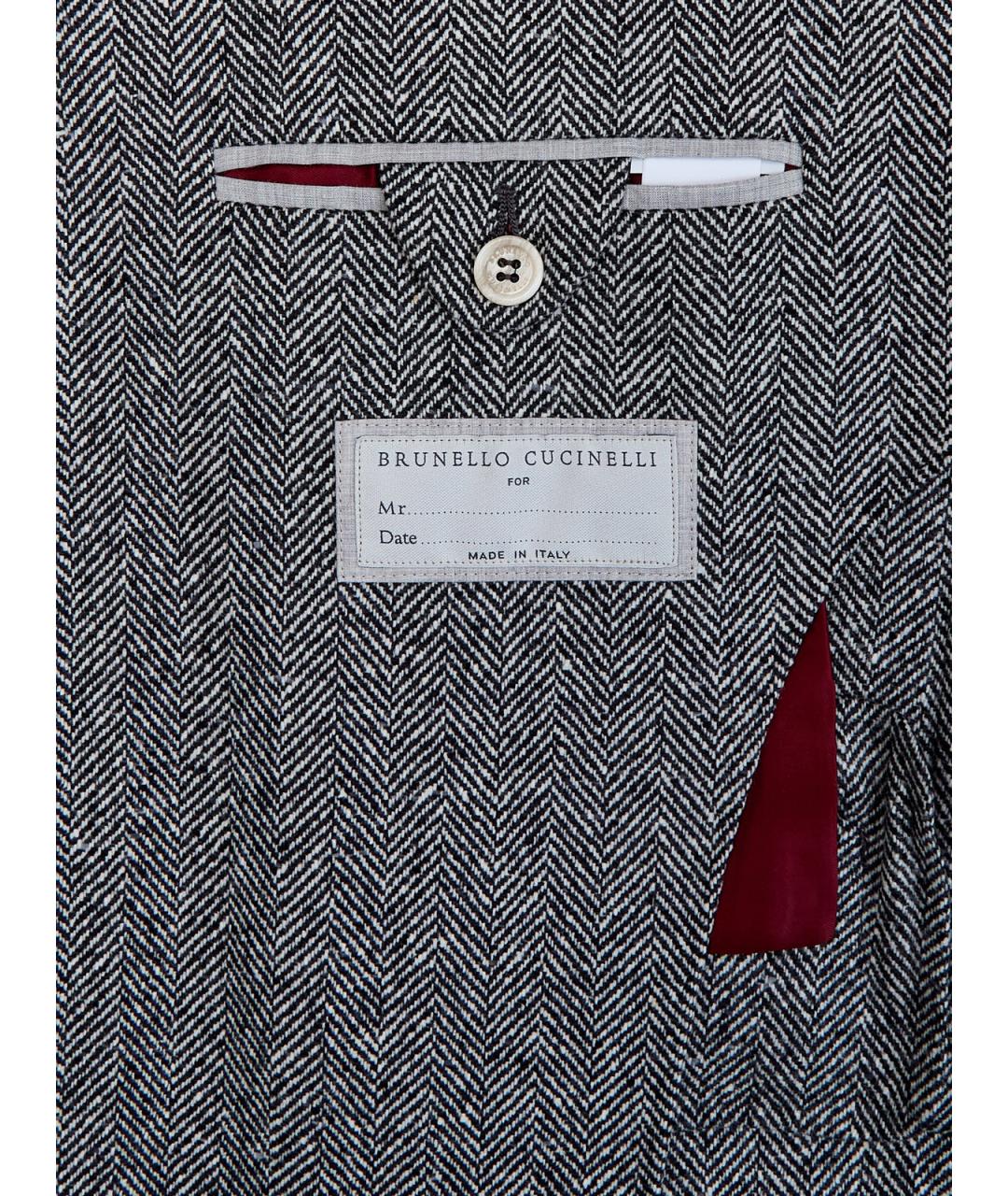 BRUNELLO CUCINELLI Серый классический костюм, фото 6