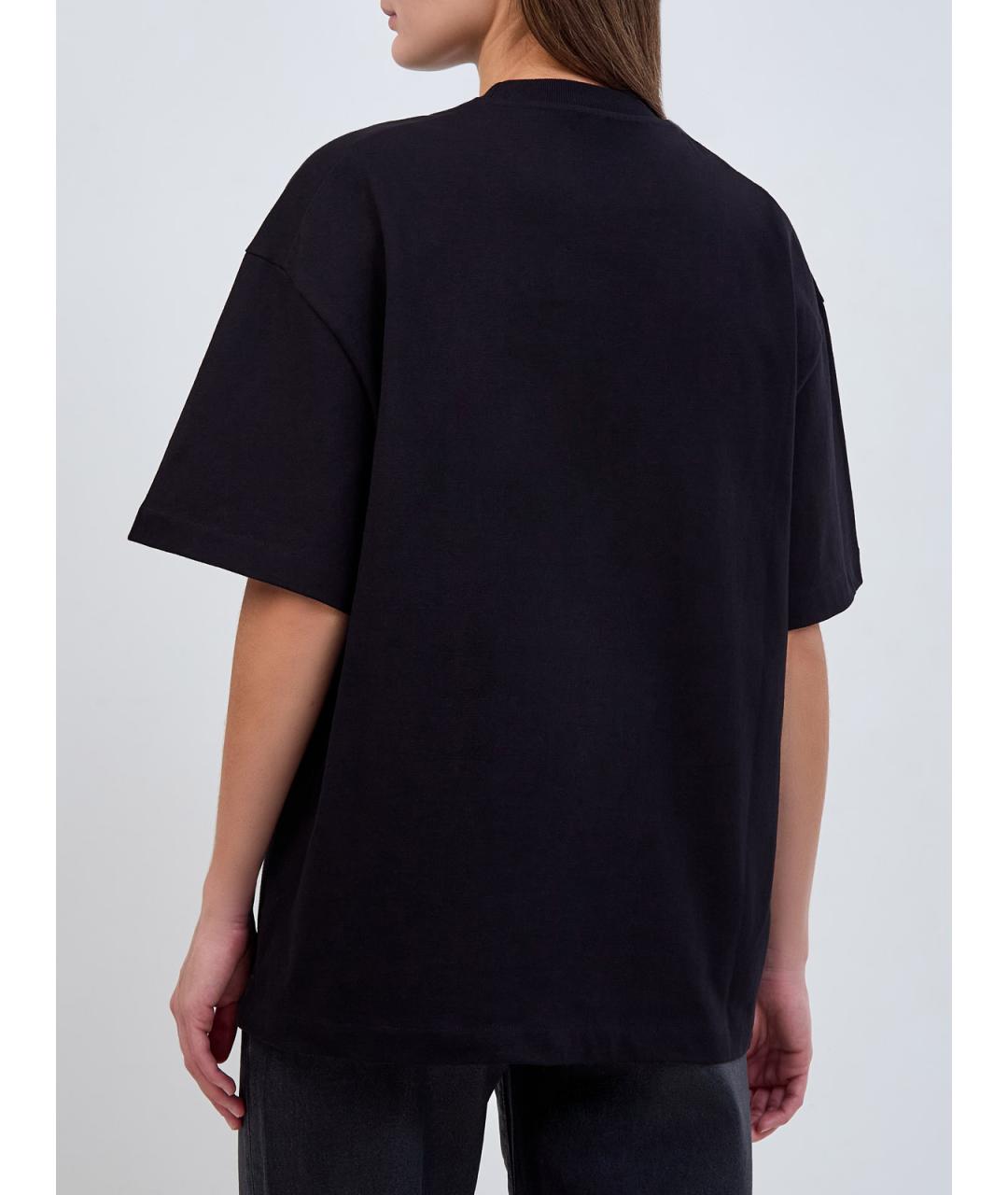 JIL SANDER Черная хлопковая футболка, фото 4