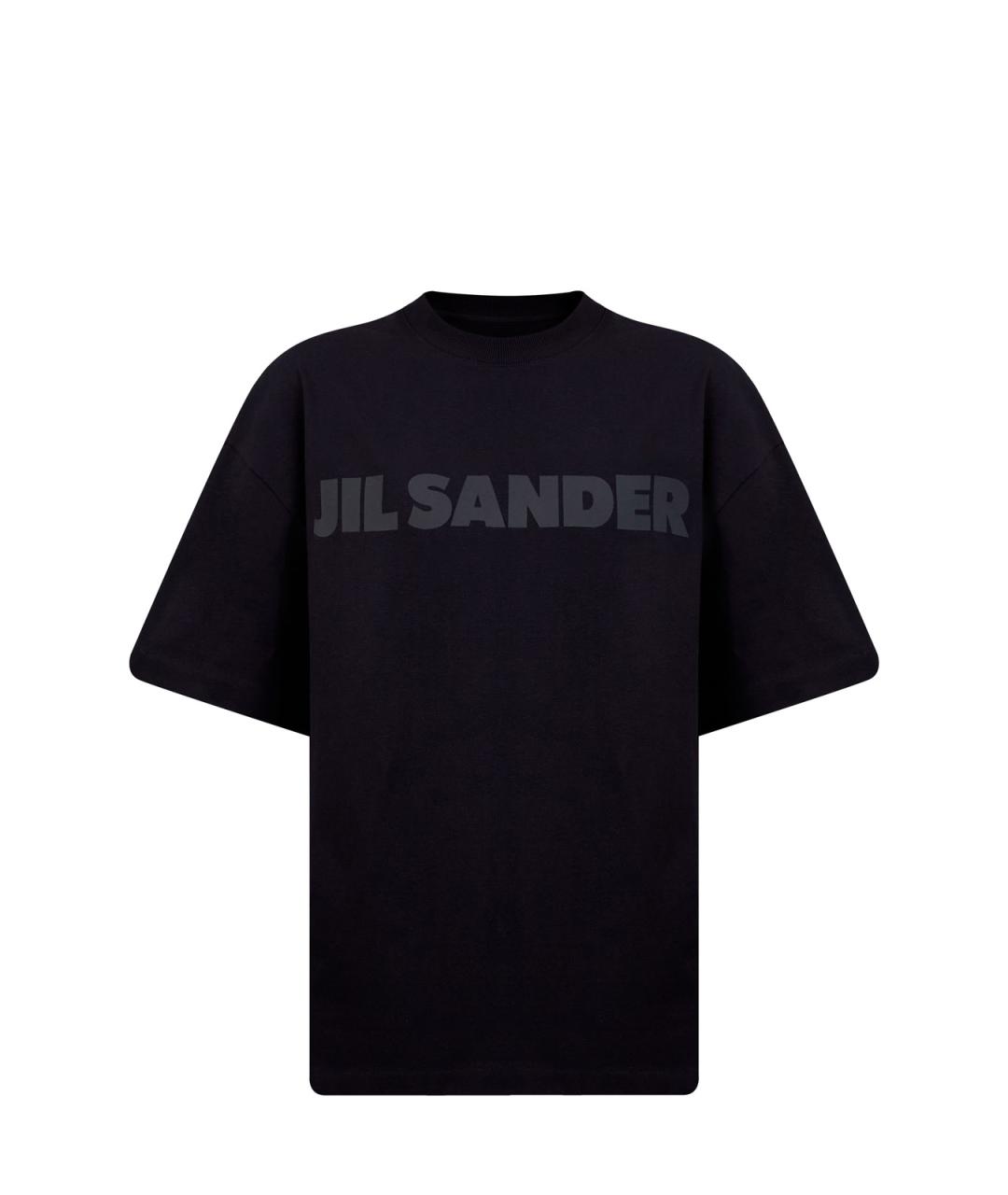 JIL SANDER Черная хлопковая футболка, фото 1