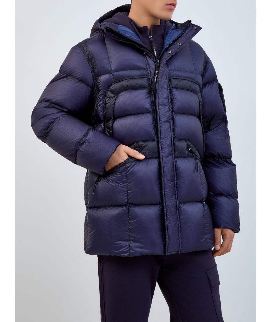 CP COMPANY Синий полиамидовый пуховик, фото 3