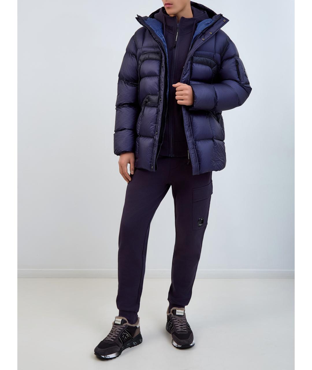 CP COMPANY Синий полиамидовый пуховик, фото 2