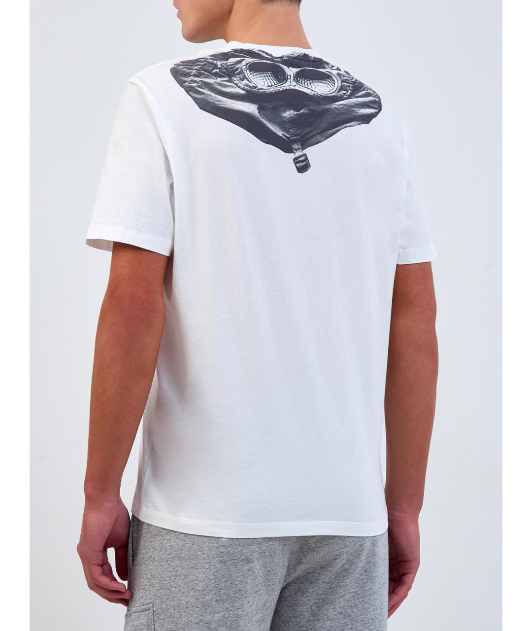 CP COMPANY Белая хлопковая футболка, фото 4