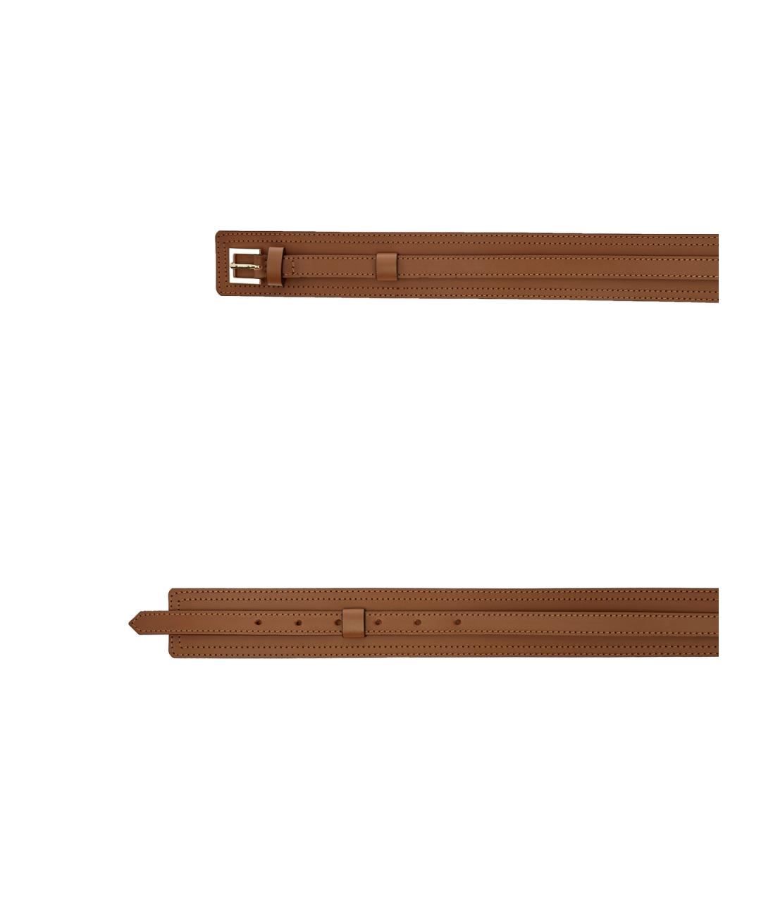 LORENA ANTONIAZZI Коричневый кожаный ремень, фото 4