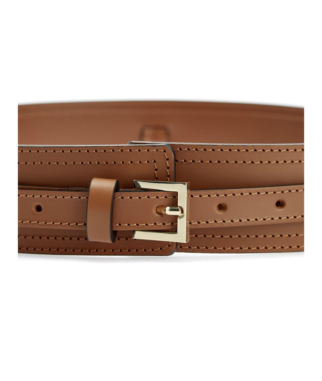 LORENA ANTONIAZZI Коричневый кожаный ремень, фото 5