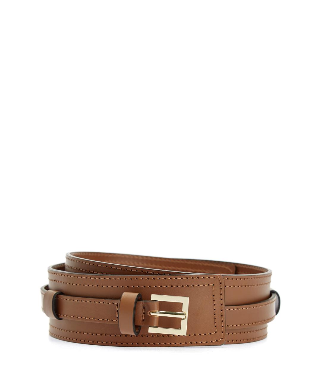 LORENA ANTONIAZZI Коричневый кожаный ремень, фото 6