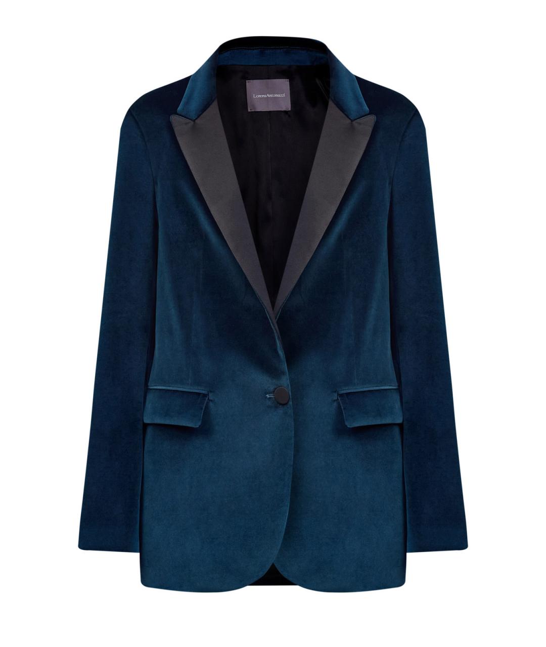 LORENA ANTONIAZZI Зеленый бархатный жакет/пиджак, фото 1