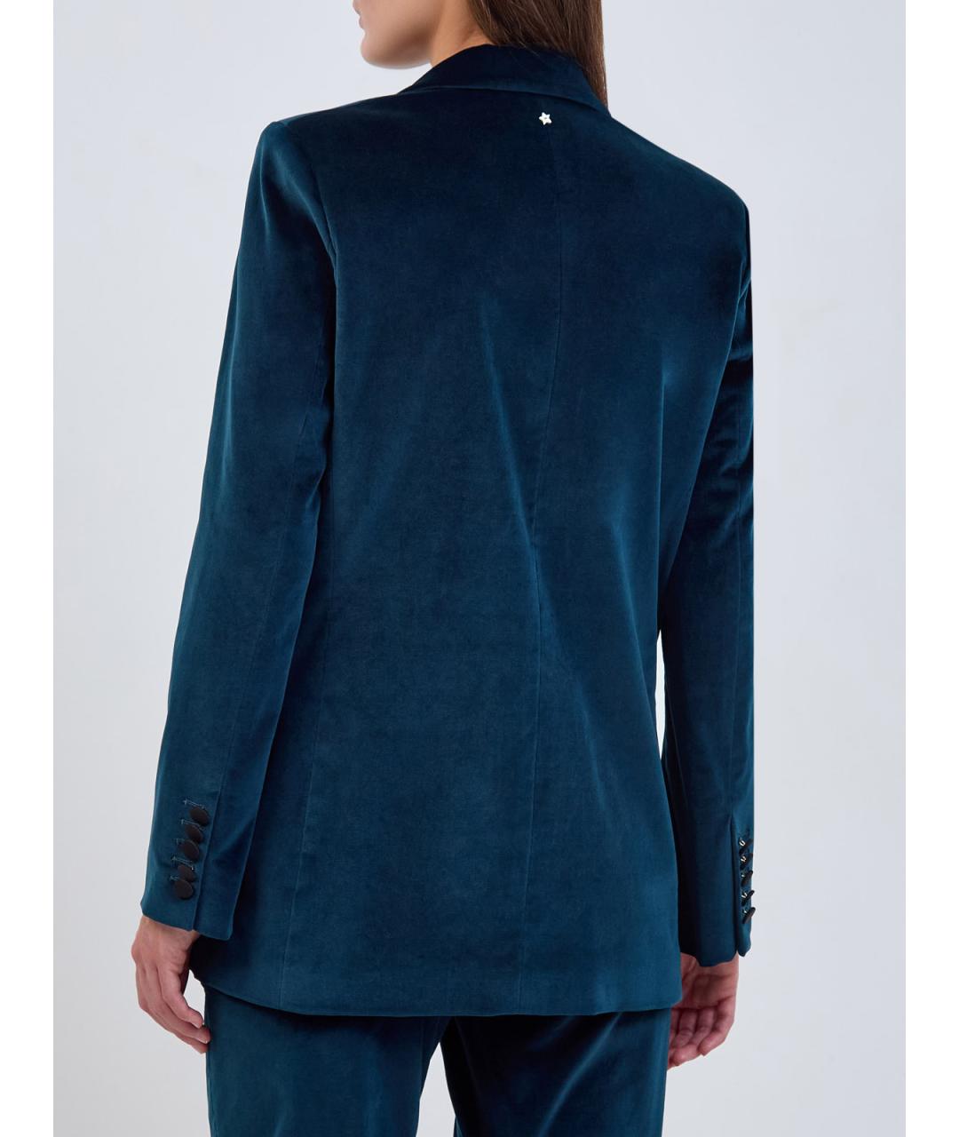 LORENA ANTONIAZZI Зеленый бархатный жакет/пиджак, фото 4