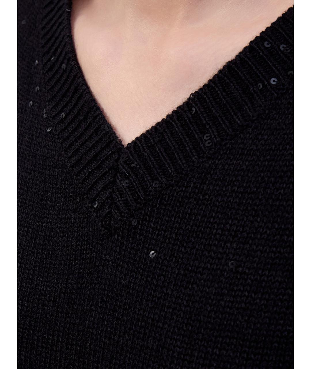 BRUNELLO CUCINELLI Черный кашемировый джемпер / свитер, фото 3