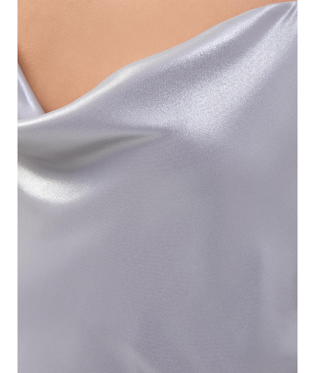 DIESEL Серебряное полиэстеровое коктейльное платье, фото 5