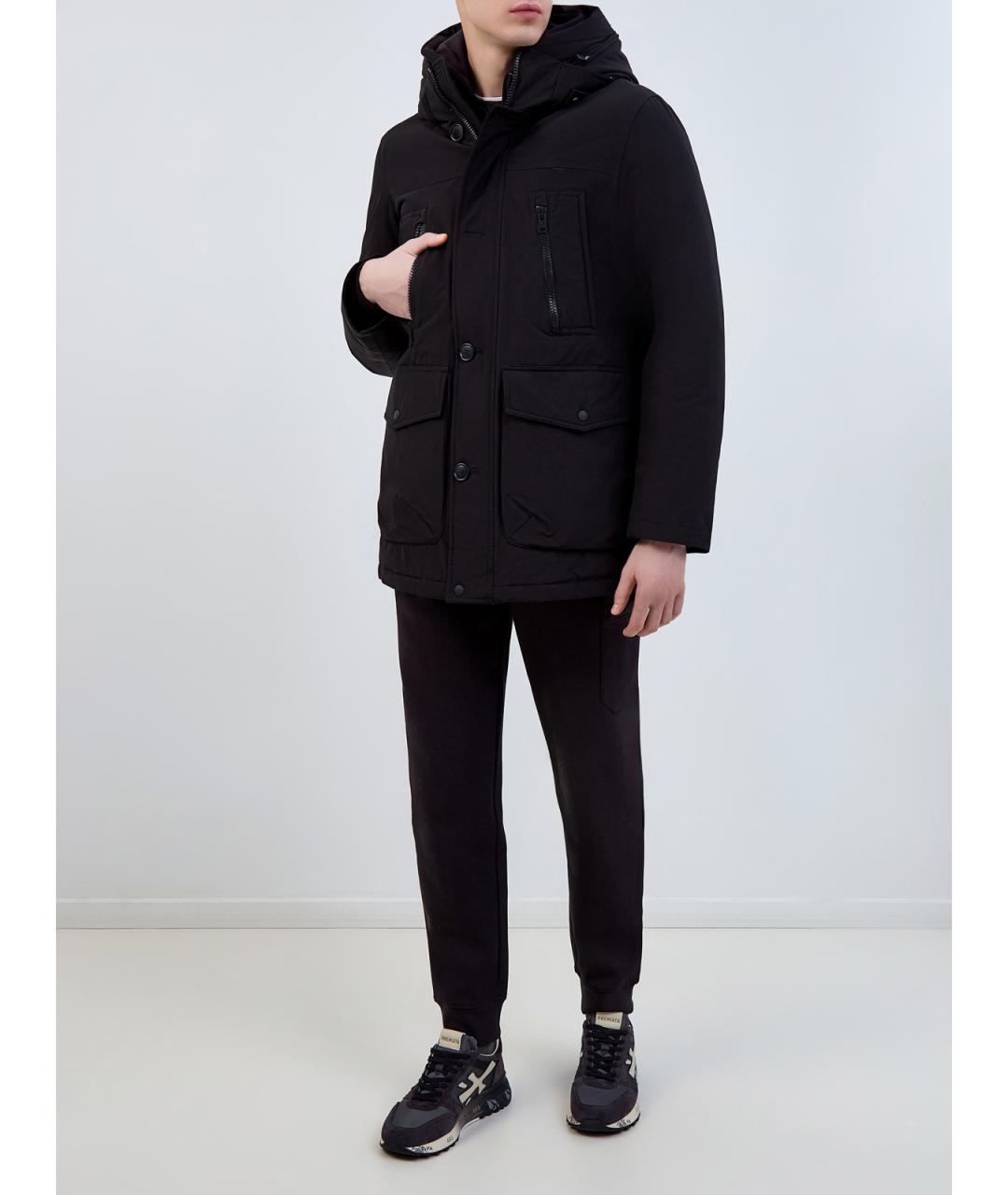 WOOLRICH Черный хлопковый пуховик, фото 5