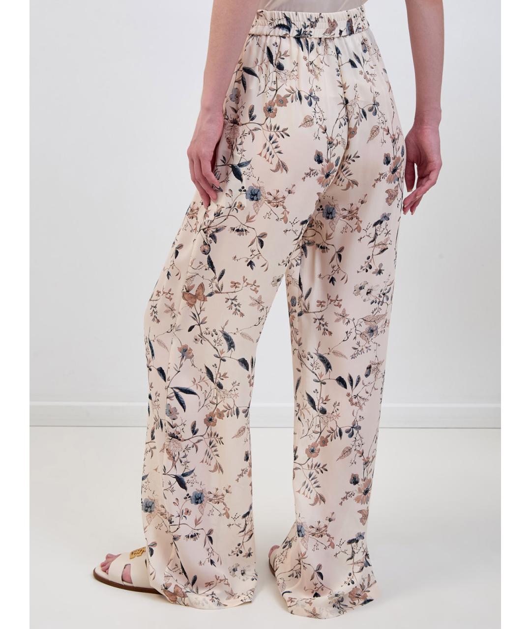 ELEVENTY Мульти шелковые брюки широкие, фото 4