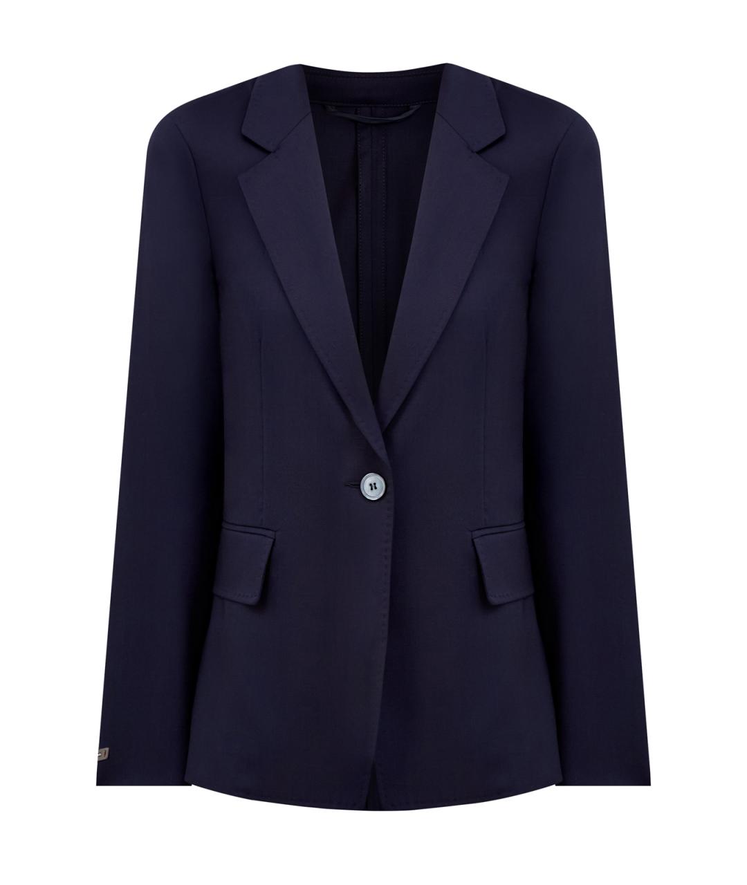 PESERICO Синий шерстяной жакет/пиджак, фото 1