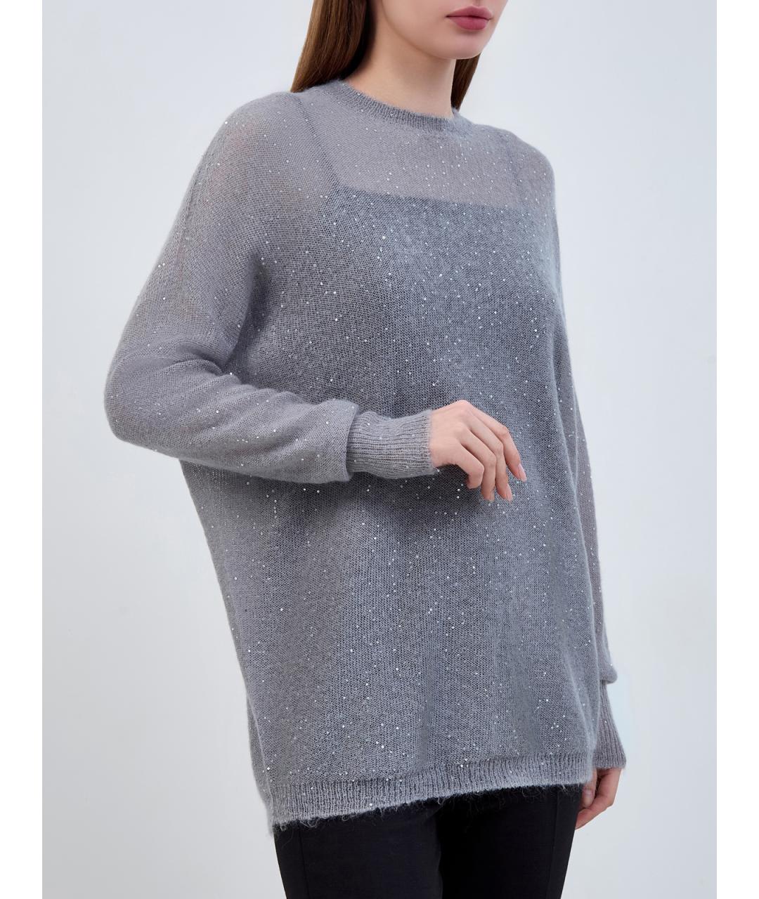 FABIANA FILIPPI Серый полиамидовый джемпер / свитер, фото 3