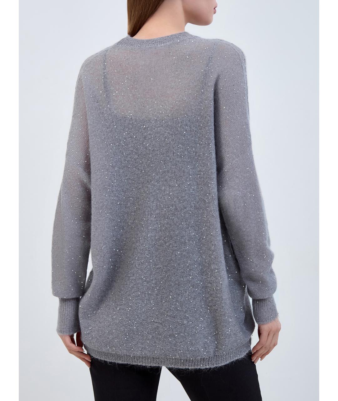 FABIANA FILIPPI Серый полиамидовый джемпер / свитер, фото 4