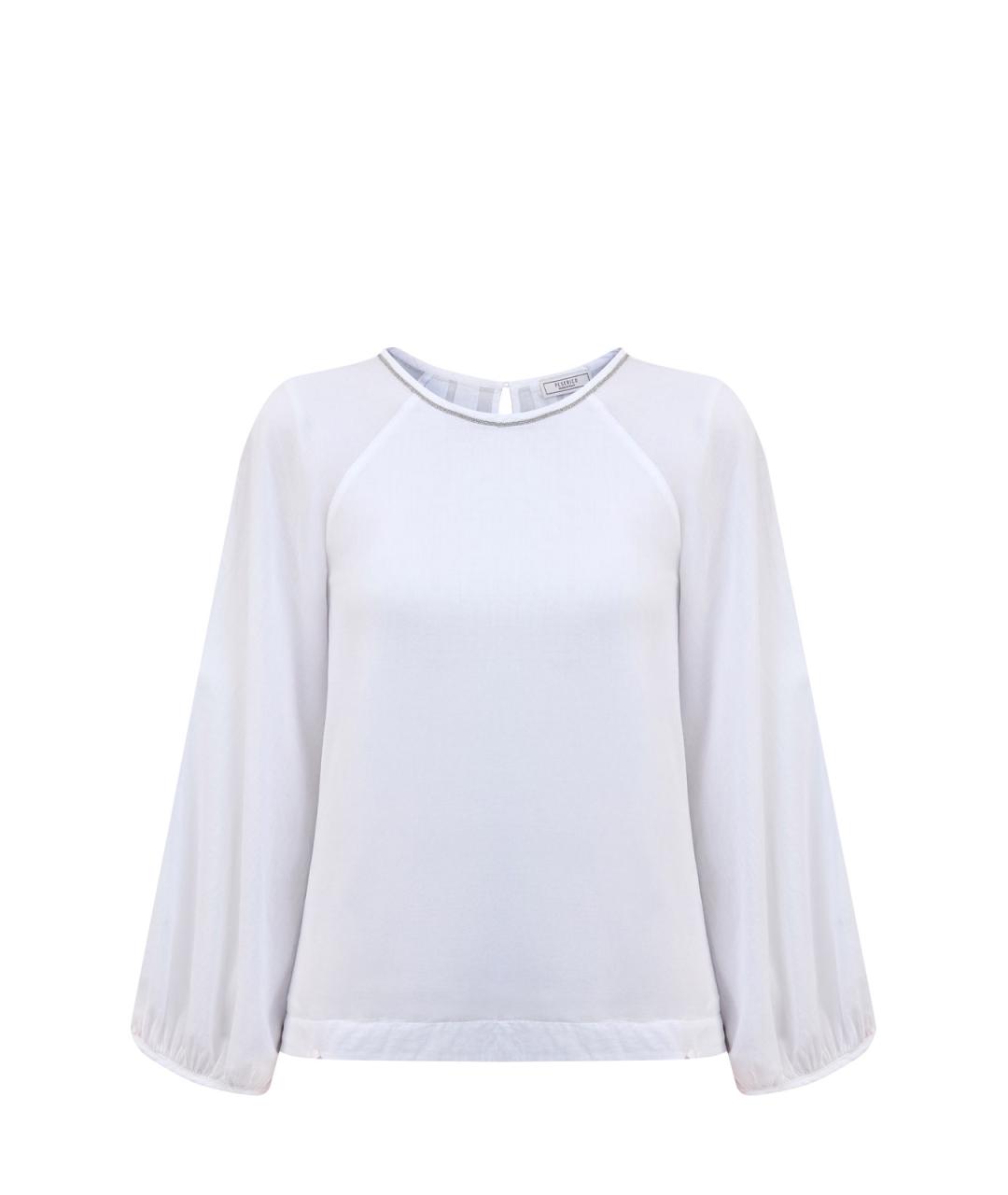 PESERICO Белая хлопковая блузы, фото 6