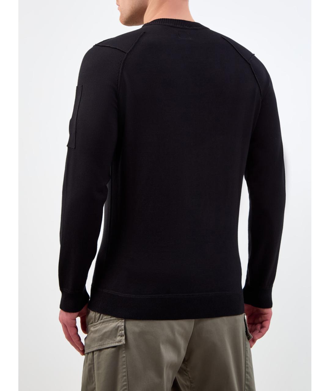 CP COMPANY Черный хлопковый джемпер / свитер, фото 4